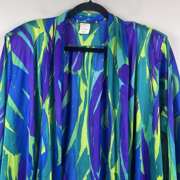 Vintage Oscar de la Renta Swimwear Women Swim Cover Up Large Retro Pockets Artsy - Picture 2 of 8